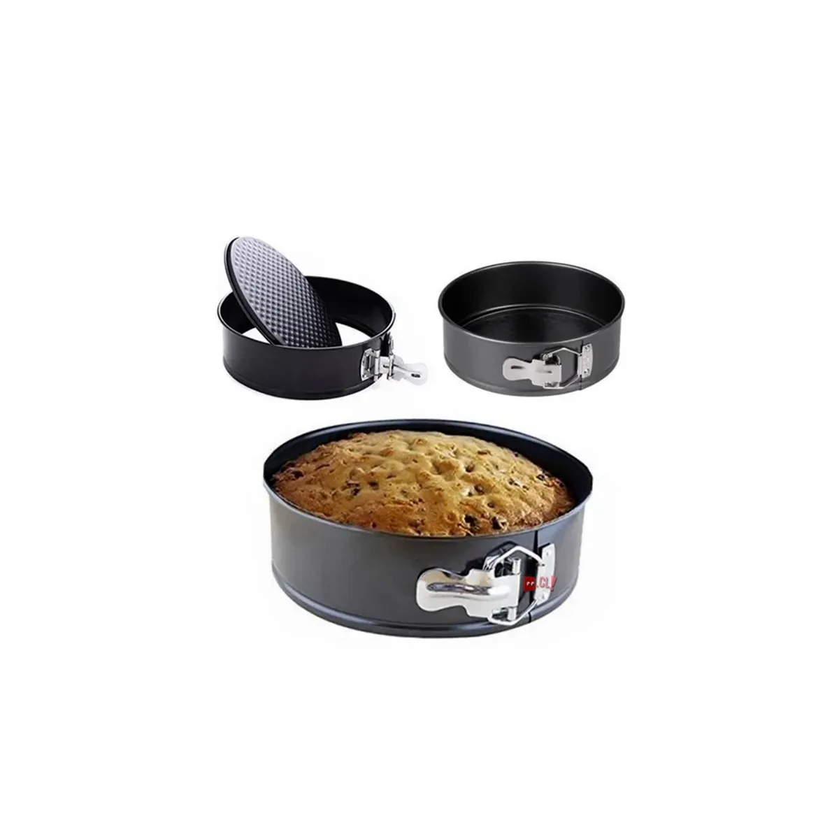 PUNTO STORE - Set De 3 Moldes Redondos Antiadherentes Para Hornear - Ps