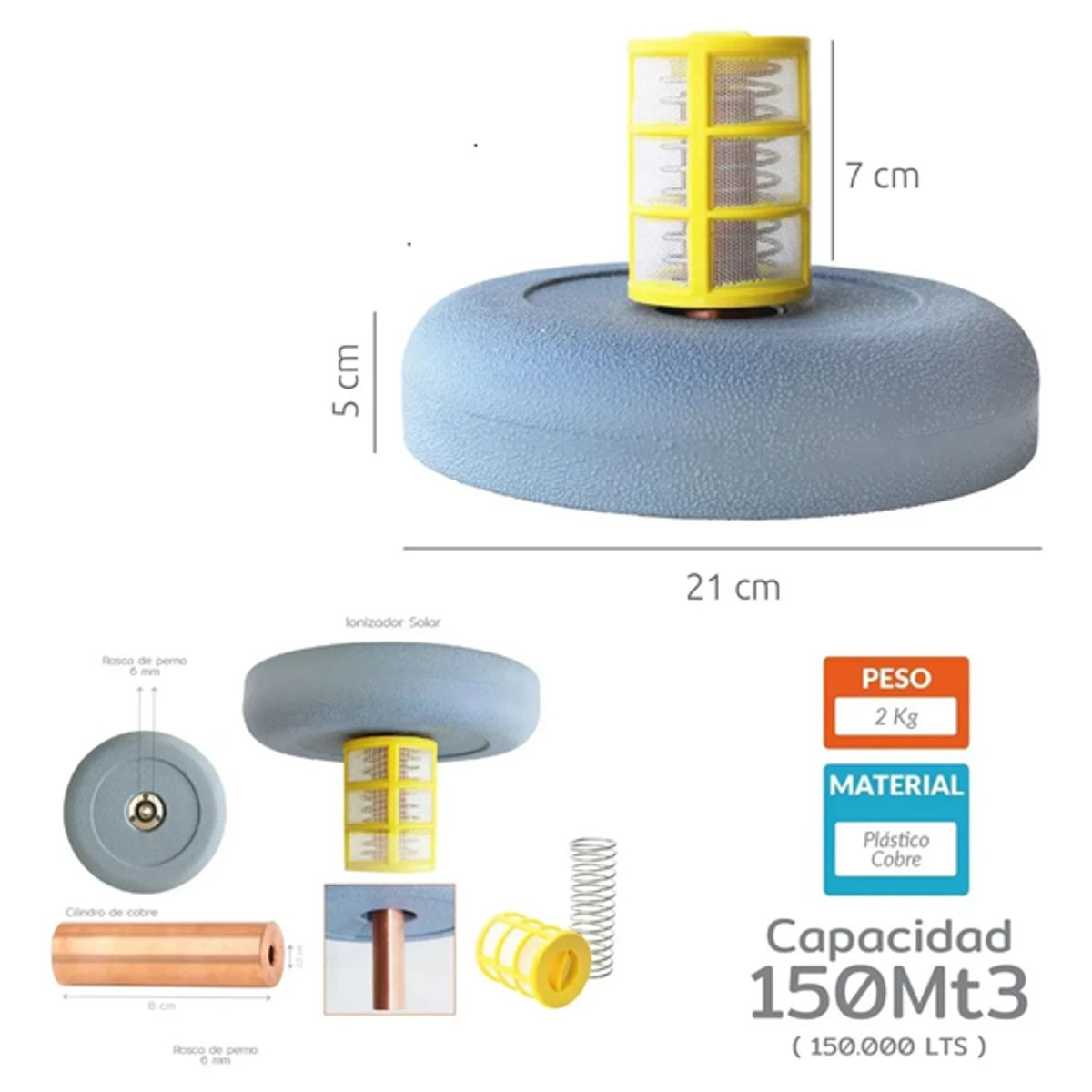 HOMECLAF - Ionizador solar 150m3