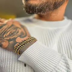 GENERICO - Pulsera Tejida Roja Balin en oro laminado de 18k