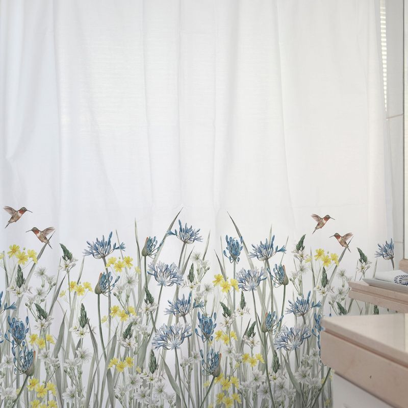 MARGARITA SCHEEL BY CASA ALVARINHO - CORTINA DE BAÑO ALGODÓN JARDÍN AGAPANTOS