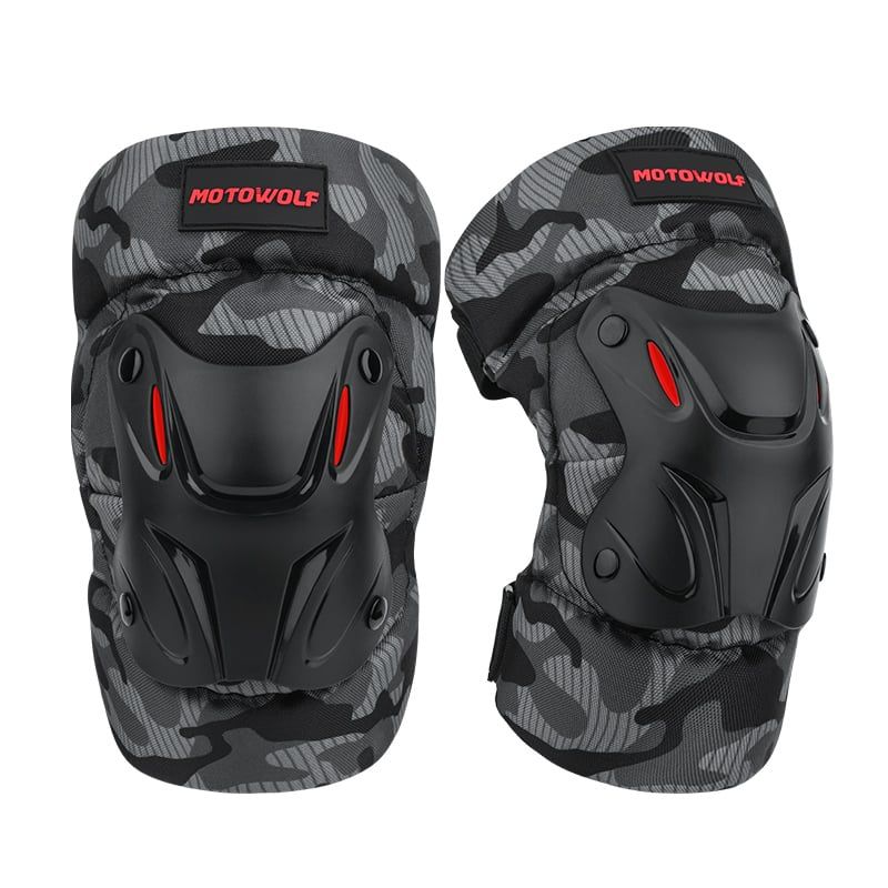 MOTOWOLF - Rodilleras para motociclismo y deportes Motowolf 1010 Camuflaje