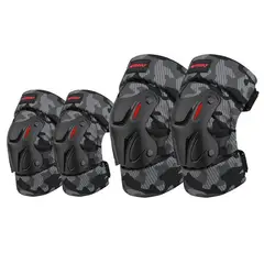 MOTOWOLF - Pack Rodilleras y Coderas para moto 1010 Camuflaje