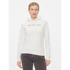 TOMMY HILFIGER - Polerón Hoodie Logo Monotype Blanco Tommy Jeans