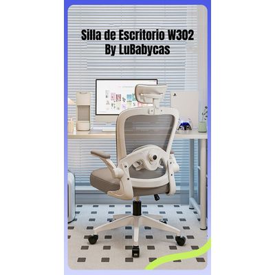 Imagen 2 del producto Silla de Escritorio Apoya Cabeza Negra W302 By