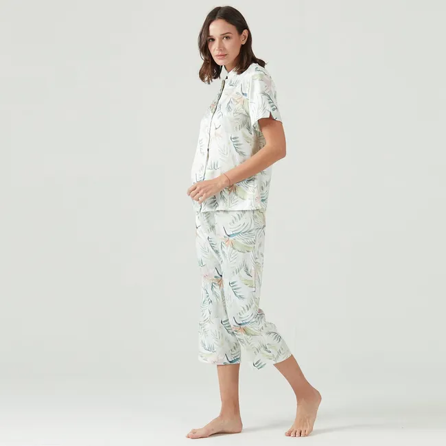 BARBIZON - Pijama Mao Blanco Estampado