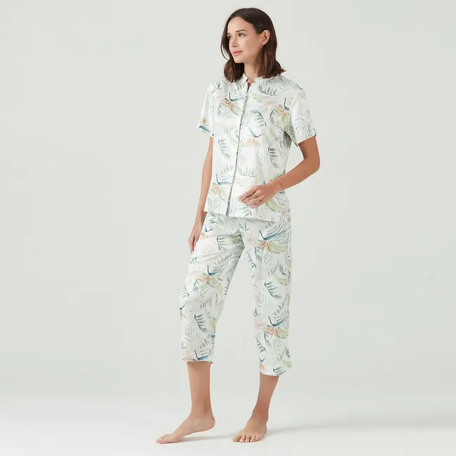 BARBIZON - Pijama Mao Blanco Estampado