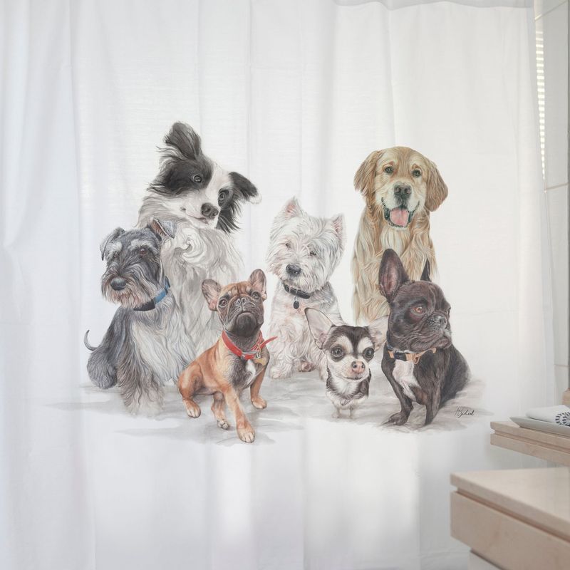 MARGARITA SCHEEL BY CASA ALVARINHO - CORTINA DE BAÑO ALGODÓN DOGGIES