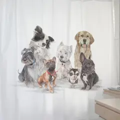 MARGARITA SCHEEL BY CASA ALVARINHO - CORTINA DE BAÑO ALGODÓN DOGGIES