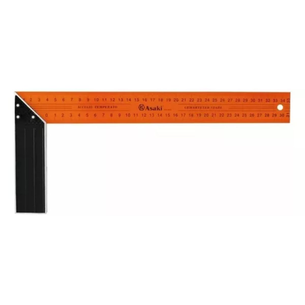 GENERICO - Escuadra Pintado Naranja 12 Pulgadas 30 cm