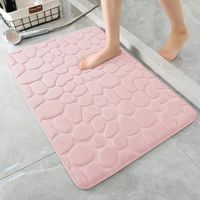 Alfombra De Baño Absorbente Suave Bajada De Baño Rosa