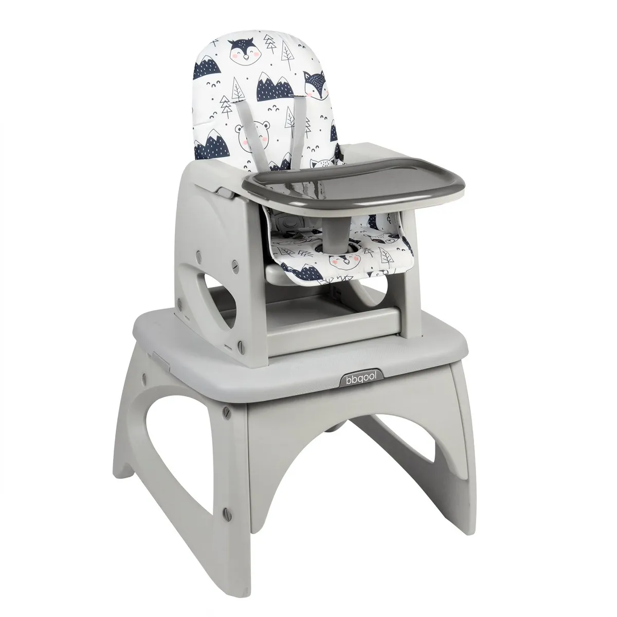 BBQOOL - Silla de Comer Escritorio Foodzy 4-in-1 Grey