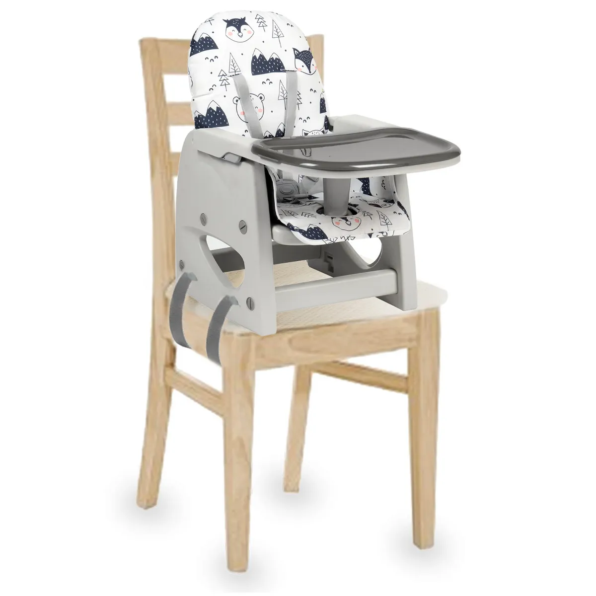 BBQOOL - Silla de Comer Escritorio Foodzy 4-in-1 Grey