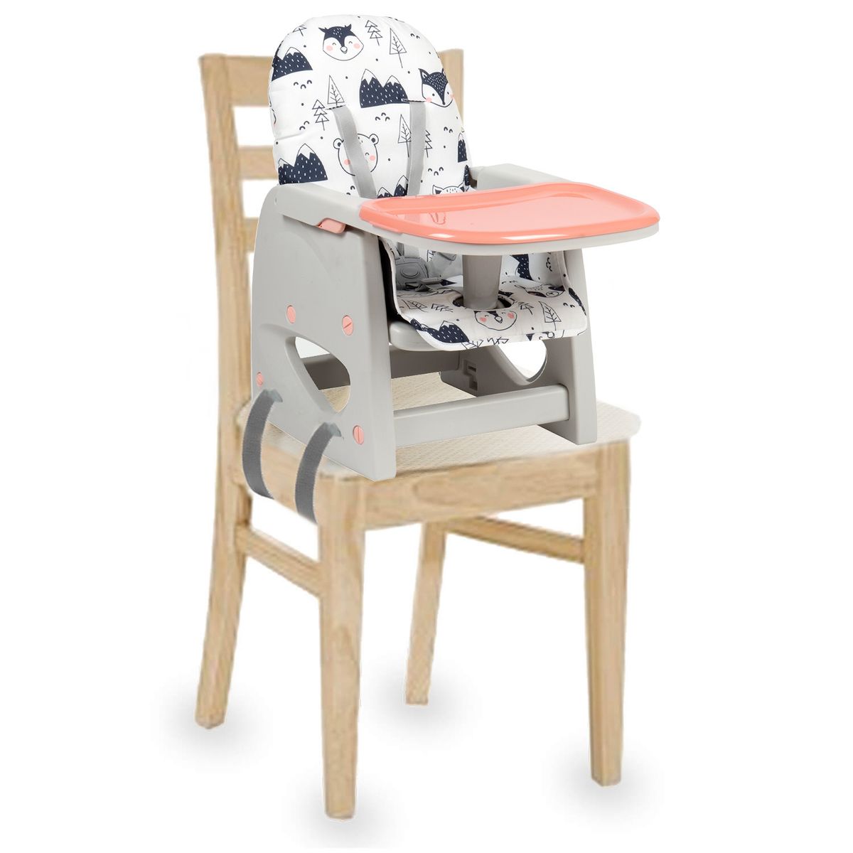 BBQOOL - Silla de Comer Escritorio Foodzy 4-in-1 Pink