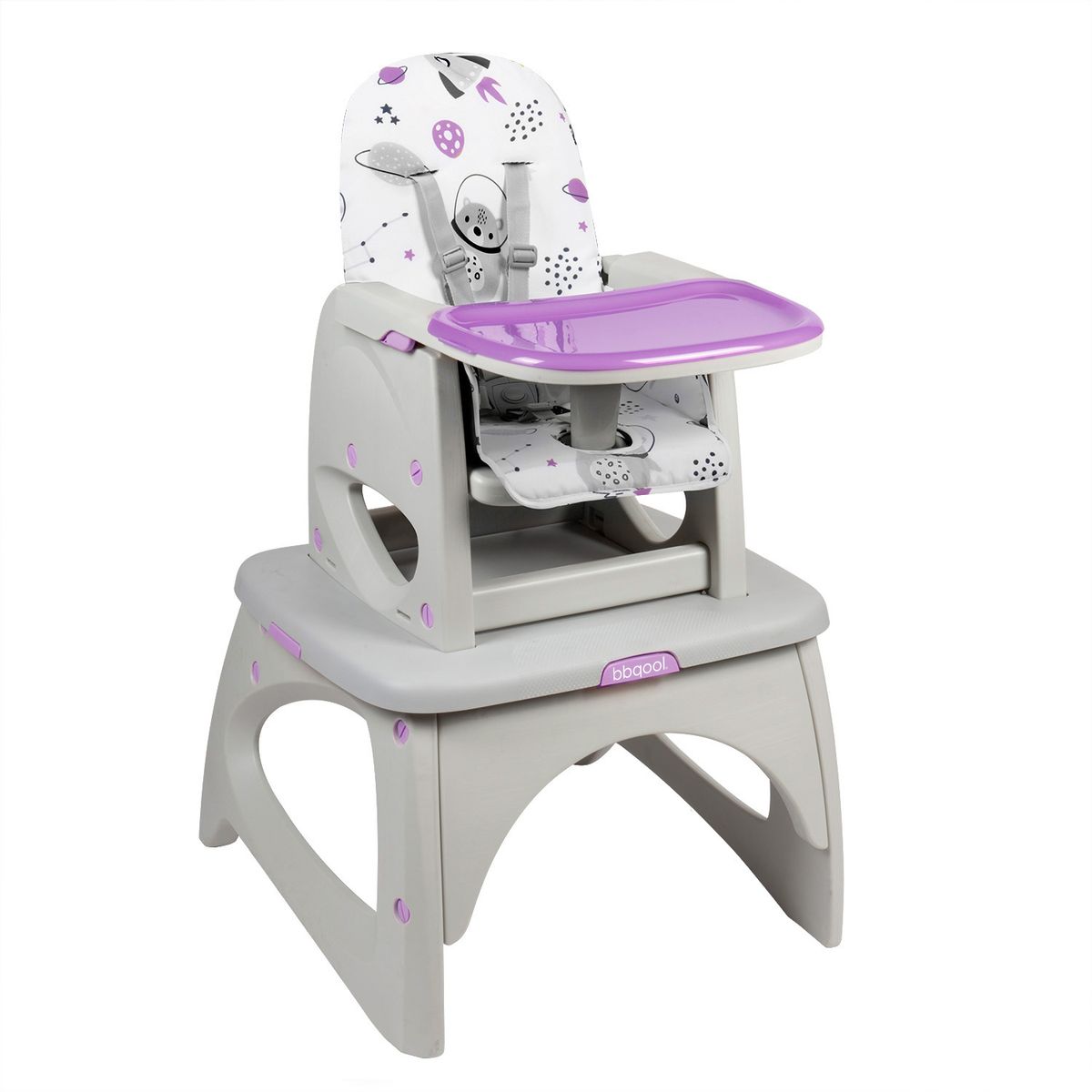 BBQOOL - Silla de Comer Escritorio Foodzy 4-in-1 Lavender
