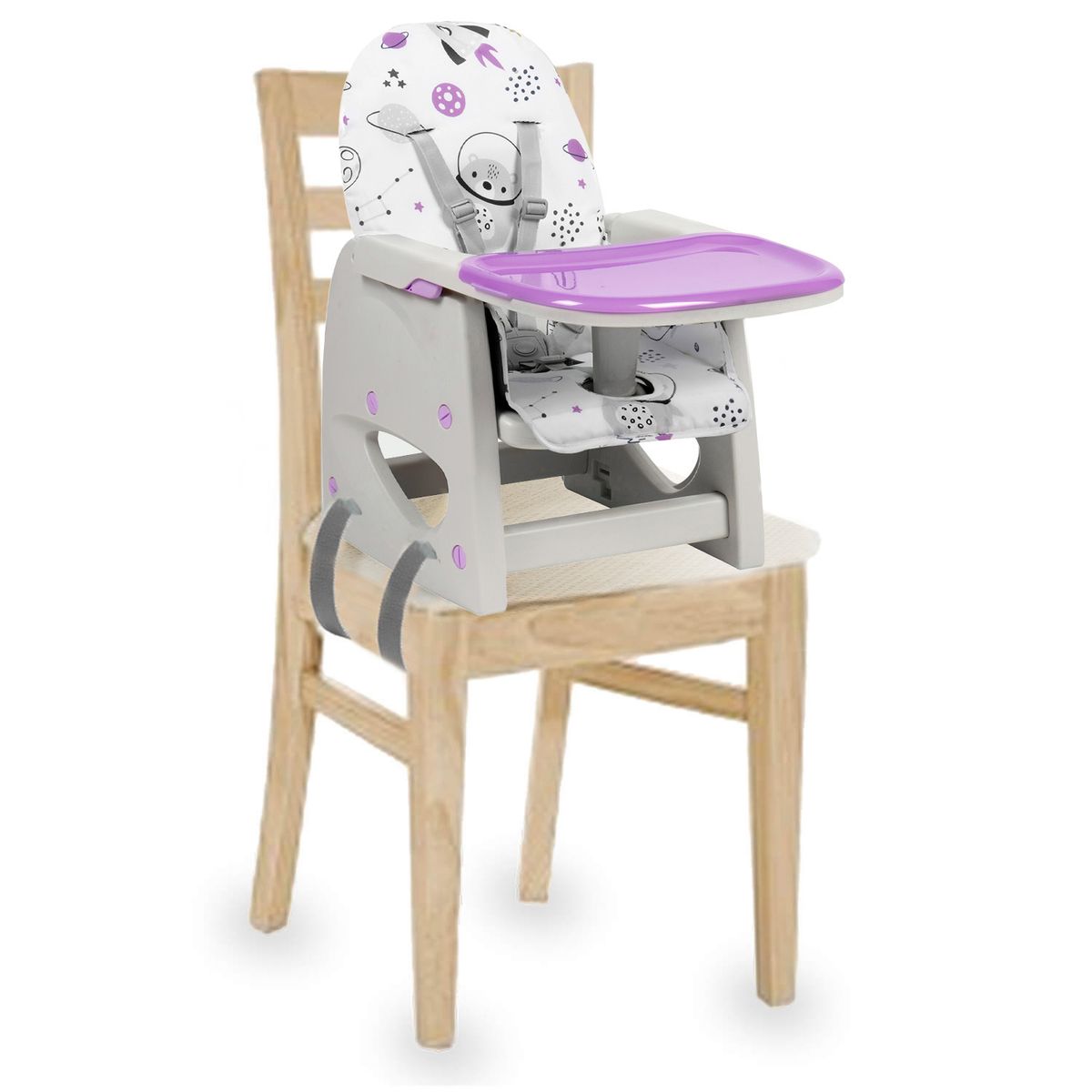 BBQOOL - Silla de Comer Escritorio Foodzy 4-in-1 Lavender
