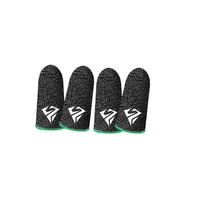 GENERICO - Pack 4 Dedales Gamer Fundas Para Dedos Juegos Pugb Cod Freefire Verde