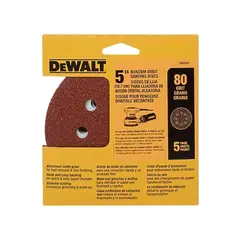 DEWALT - Set 5 Lijas De 5 (125 Mm) DW4301 Grano 80