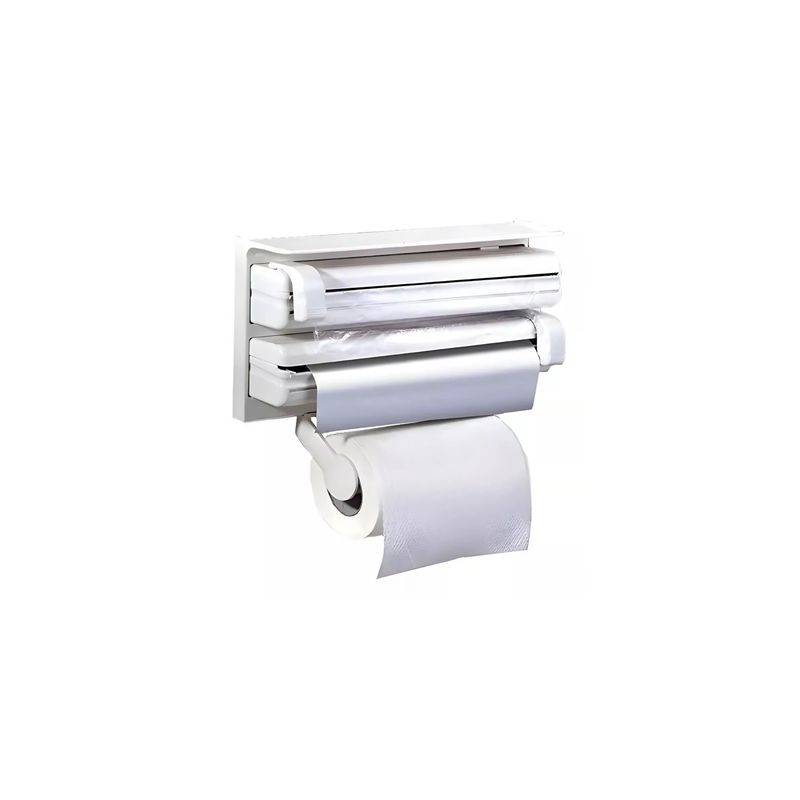 GENERICO - Dispensador Film Triple Para Cocina Porta Nova Porta Papel Aluminio