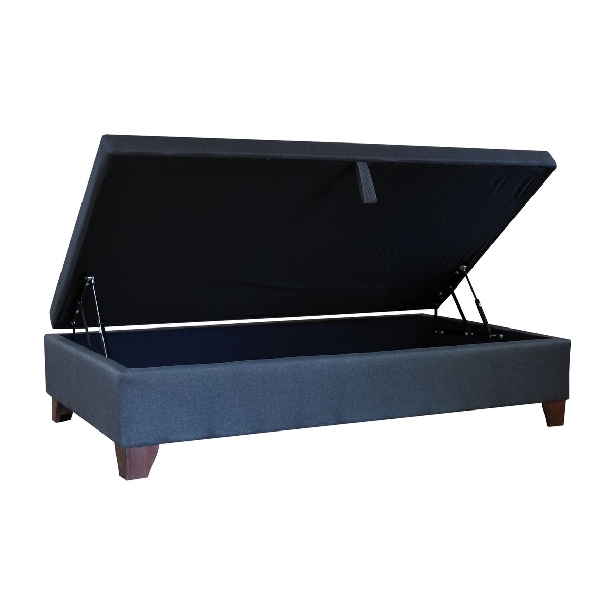 BLOCCARE - Base Cama Baul 1.5 Plaza L 190cm. Patas 11cm para colchon V.elastico