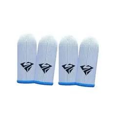 GENERICO - Pack X4 Dedales Gamer Fundas Fibra Plata Edición Ultra Blanco Azul