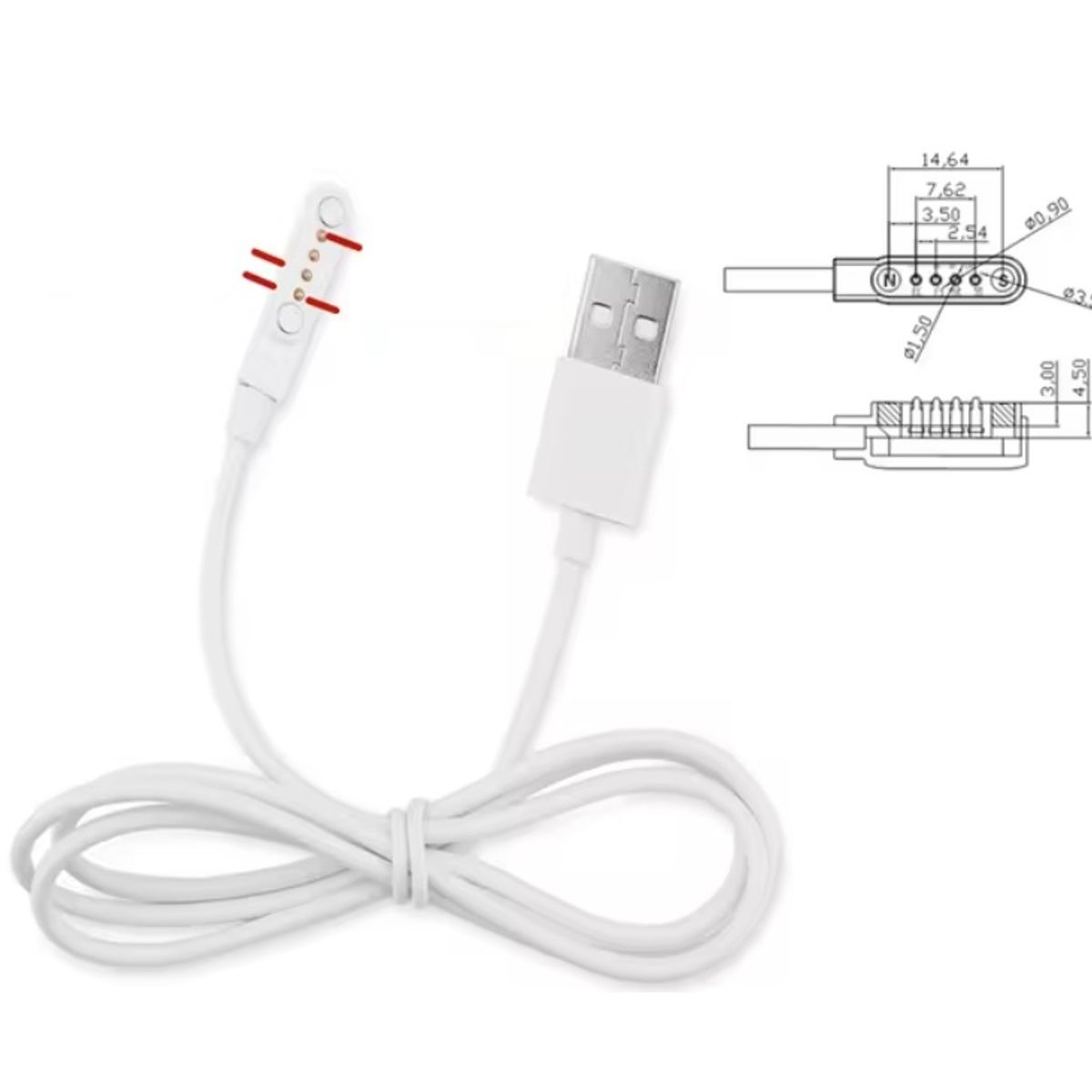 GENERICO - Cable Carga Usb Para Soymomo Space Space 3.0 4 pines