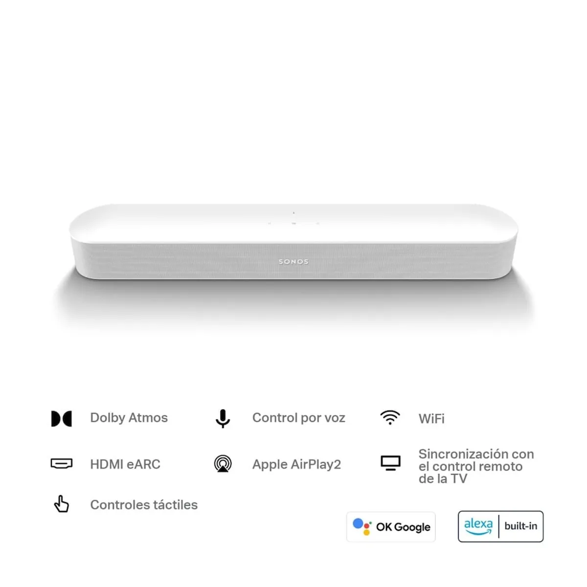 SONOS - Soundbar Sonos Beam Gen 2 WiFi Blanco