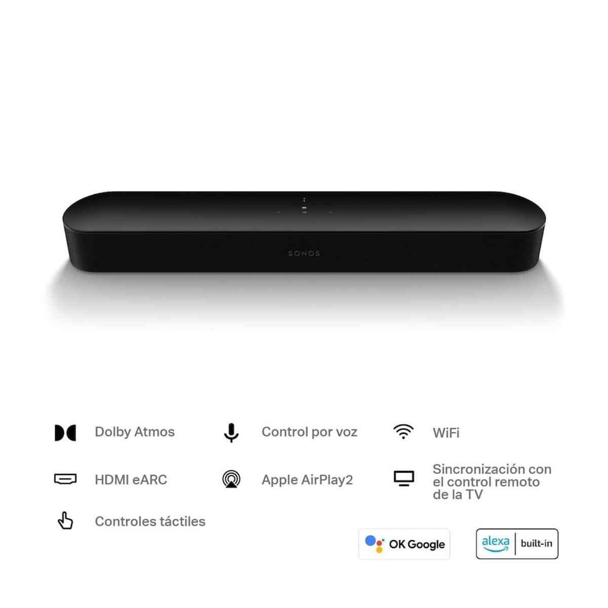 SONOS - Soundbar Sonos Beam Gen 2 WiFi Negro