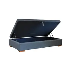 BLOCCARE - Base Cama Baul 1.5 Plaza L 200cm. Patas 4.5cm para colchon V.elastico