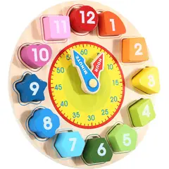 JUGUETERIA ESTELAR - Rompecabezas Diseño Reloj De Color Con Formas