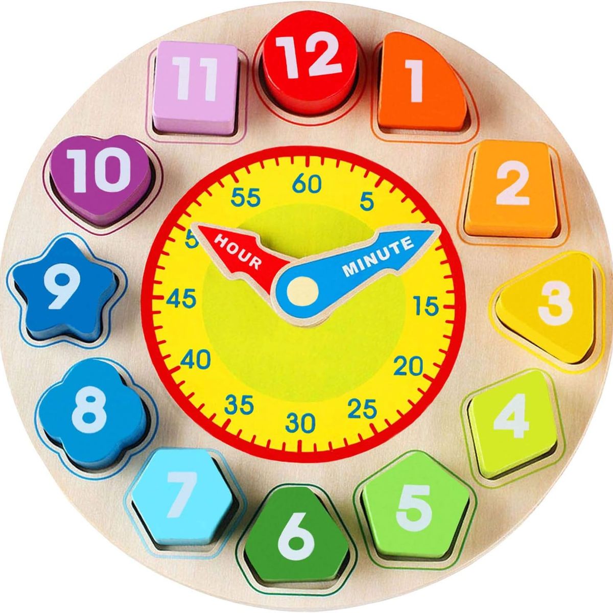 JUGUETERIA ESTELAR - Rompecabezas Diseño Reloj De Color Con Formas