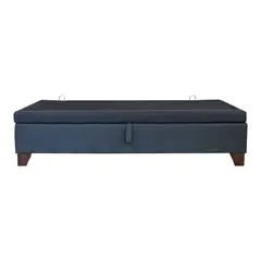 BLOCCARE - Base Cama Baul 1.5 Plaza L 200 cm con patas 11cm para Aspiradora Robot