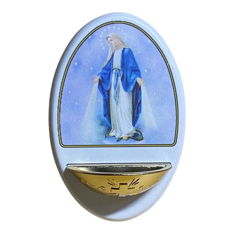 GENERICO - Pila Agua Bendita Italiana Virgen Milagrosa