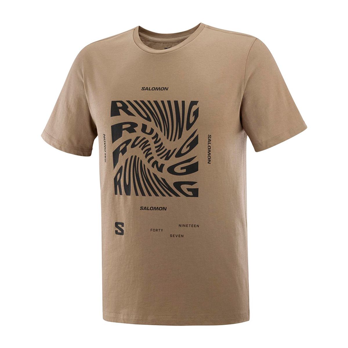 SALOMON - Polera Hombre Running Graphic Ss Be Salomon