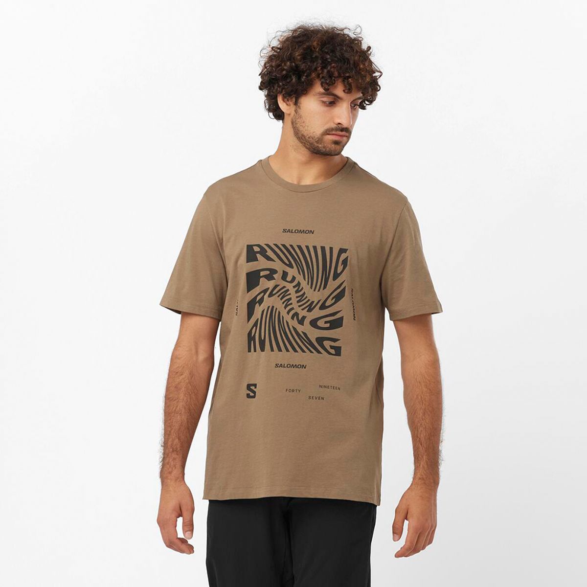 SALOMON - Polera Hombre Running Graphic Ss Be Salomon