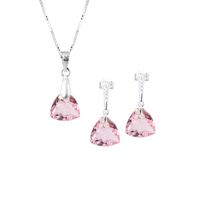 Conjunto Camila Plata 925 creado cristales de Swarovski® Light Rose
