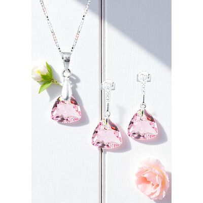 Imagen 2 del producto Conjunto Camila Plata 925 creado cristales de Swarovski® Light Rose