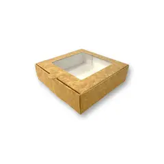 GENERICO - Pack 10 Cajas Café Ideal Para 4 Alfajores Galletas 14x14x4cm