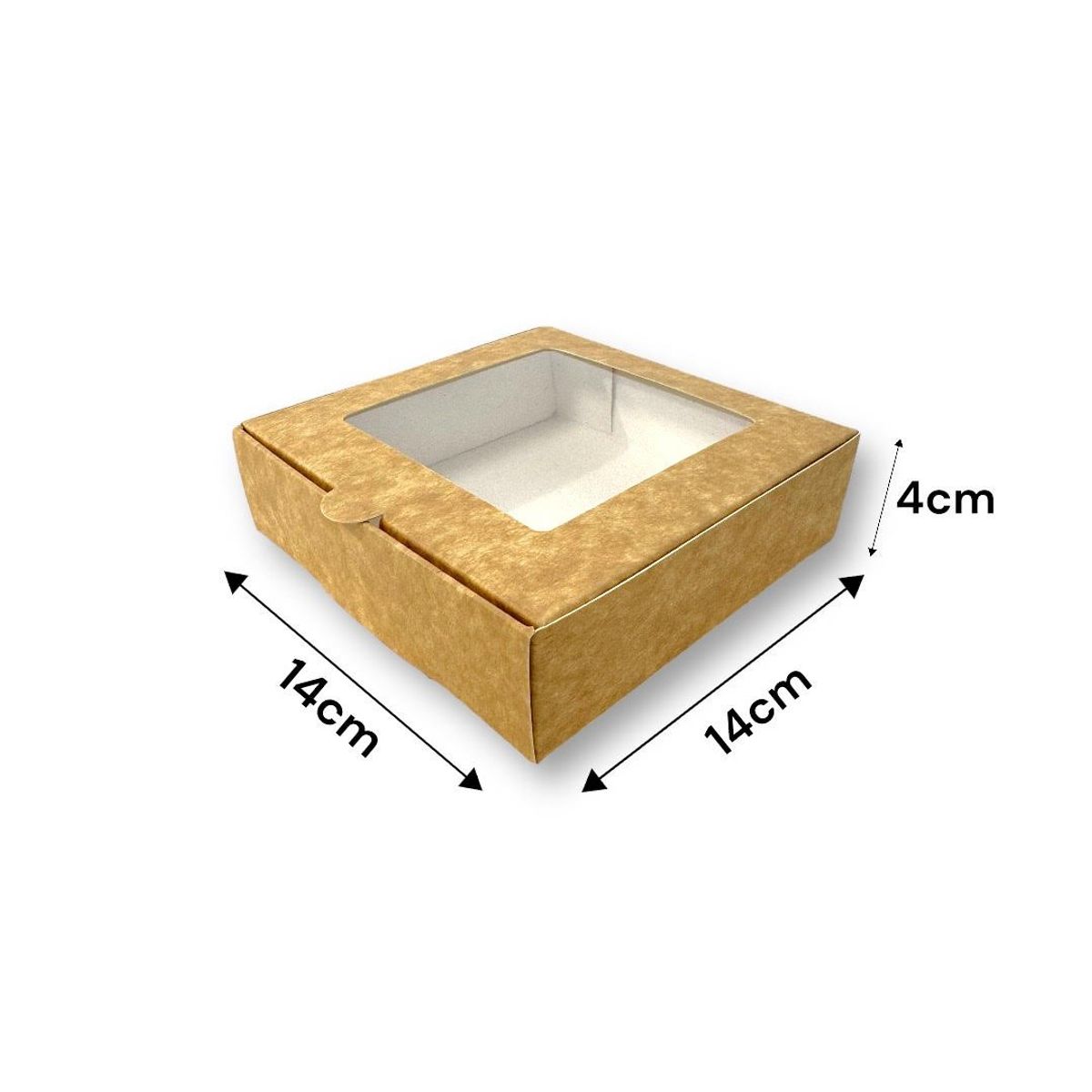 GENERICO - Pack 10 Cajas Café Ideal Para 4 Alfajores Galletas 14x14x4cm