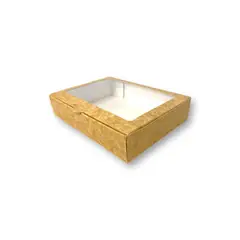 GENERICO - Pack 10 Cajas Café Ideal Para 6 Alfajores Galletas 19x14x4cm