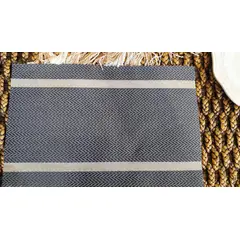 GENERICO - Set de 6 Individuales Limpiables Negro con Dorado