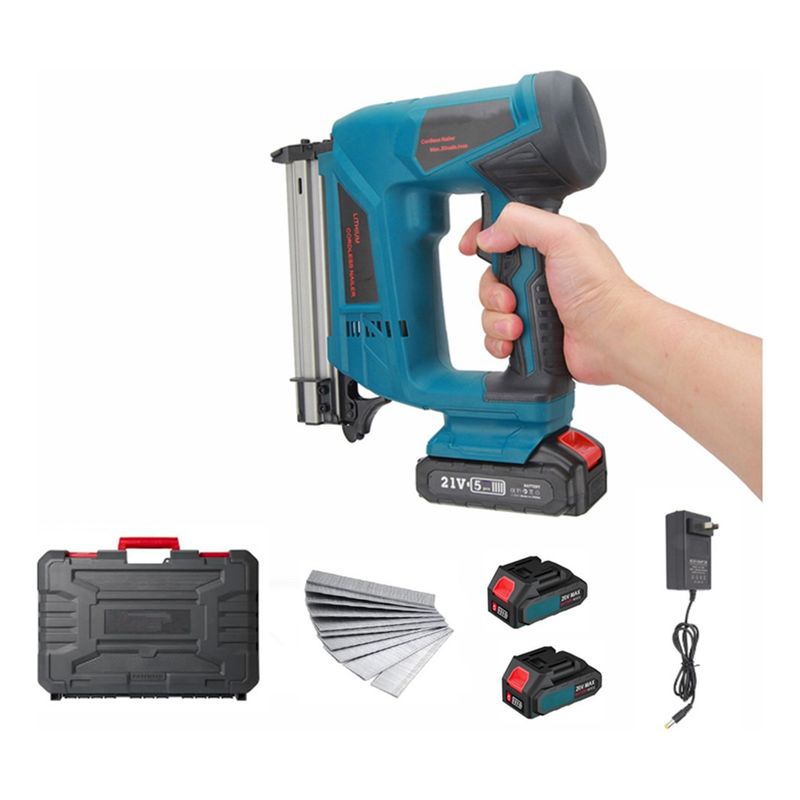 EVEREEN - Pistola Clavadora Inalámbrica 2batería +1cargador+1000clavos-