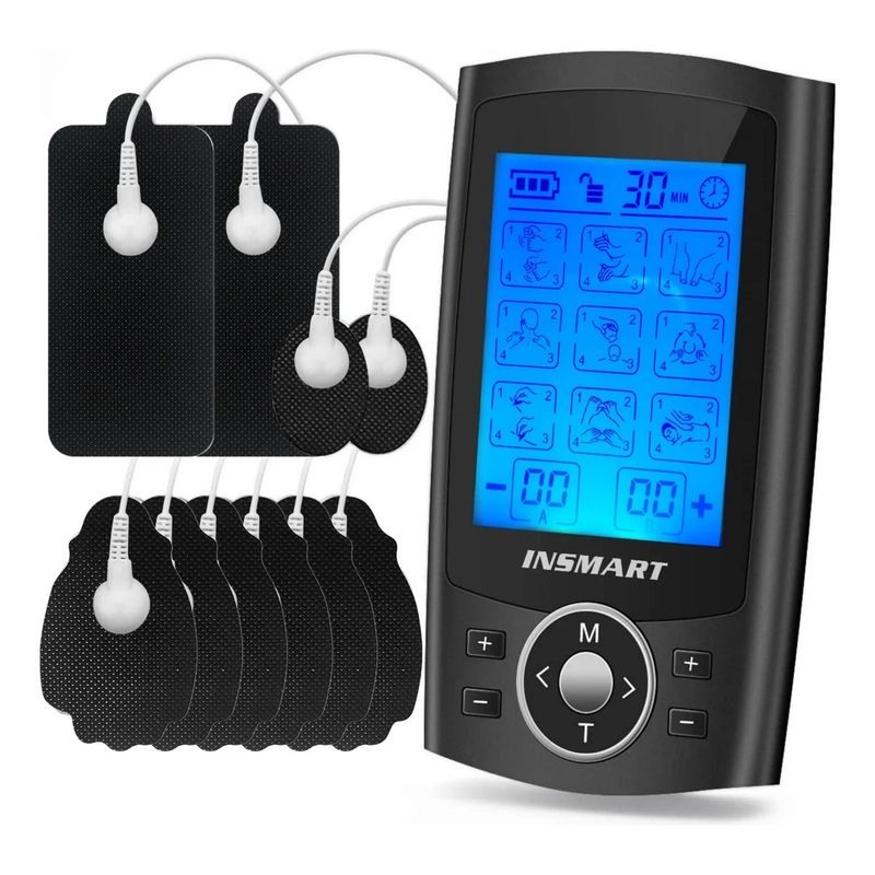 EVEREEN - Tens Electroestimulador De 36 Modos Portátil + 14 Parches-