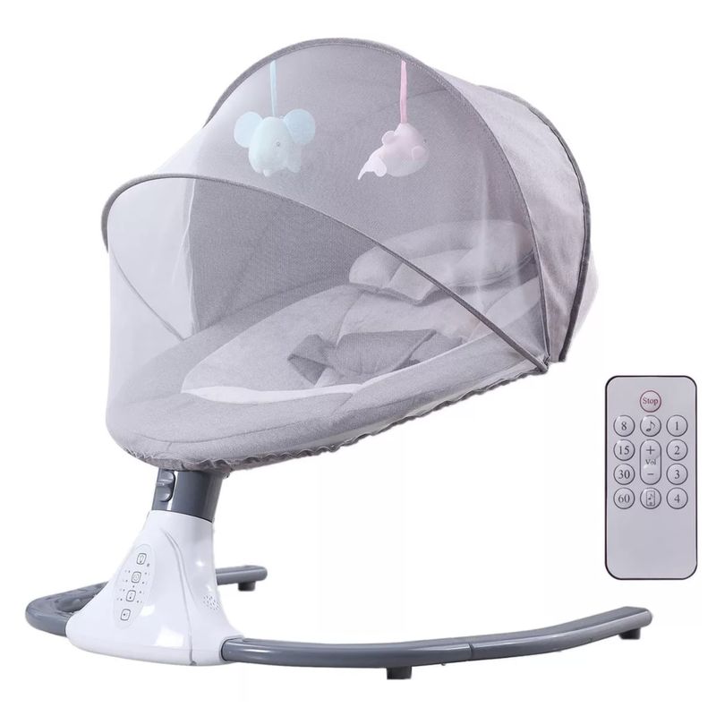 EVEREEN - Silla Mecedora Vibratoria Columpio Para Bebé Control Remoto-