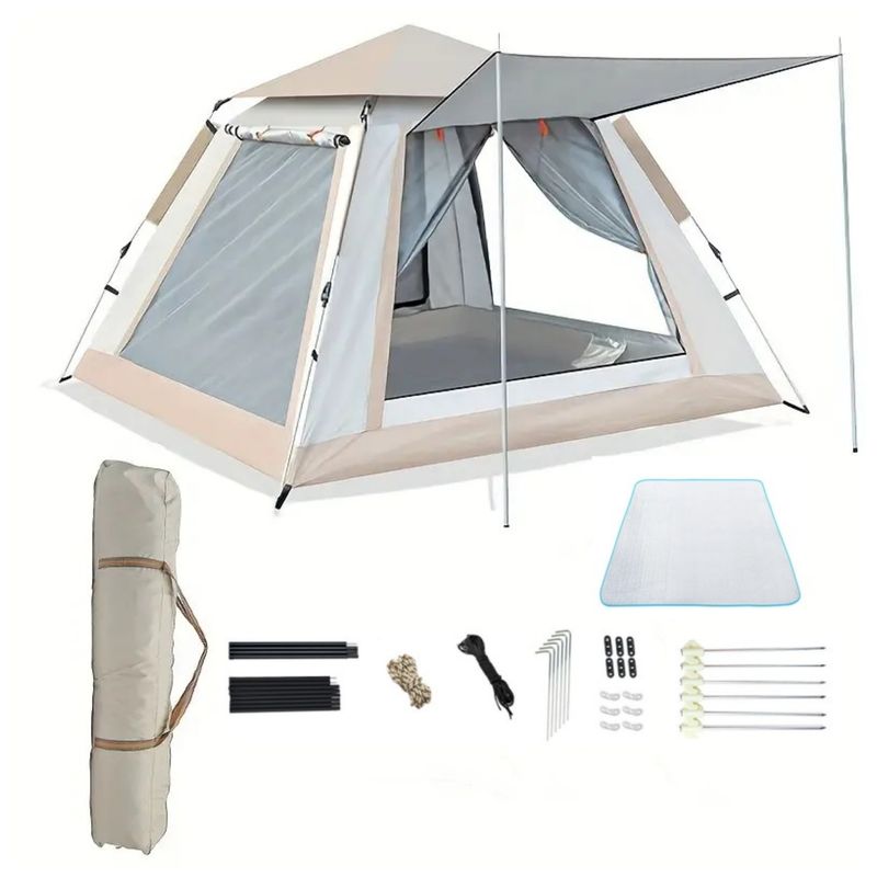 EVEREEN - Carpa Instante Camping Tent + Alfombra Para 5-8 Personas-
