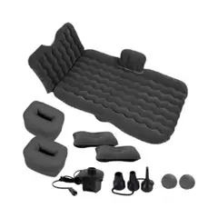 EVEREEN - Colchón Inflable Para Auto Inflador 12v Y 2 Almohadas Cómodo