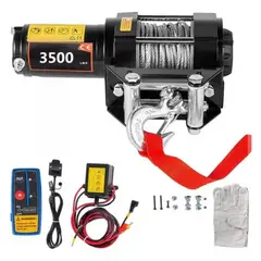 EVEREEN - Winche Eléctrico 3.500 Lbs Control Remoto 12v 1575 Kgs