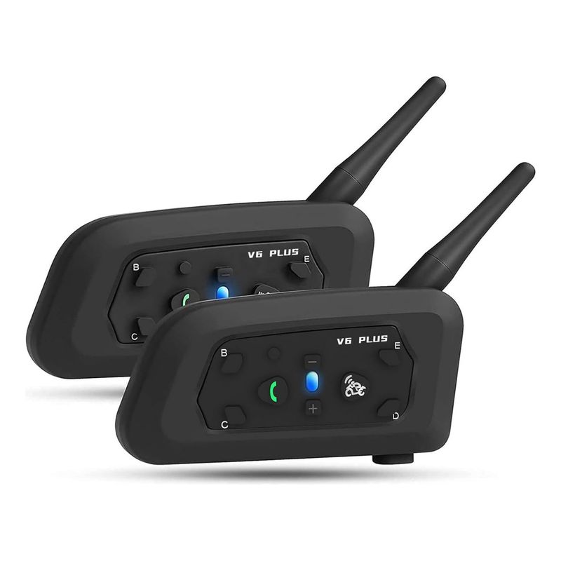 EVEREEN - Intercomunicador V6plus Para Casco De Motocicleta 2 Unidades-