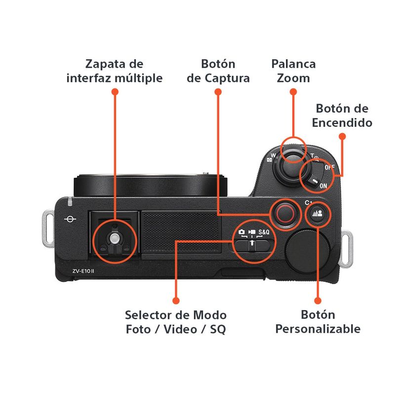 SONY - Cámara Alpha ZV-E10 II para vlogs