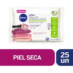 NIVEA - FACE TOALLITAS DESMAQUILLANTES SUAVE X 25.-