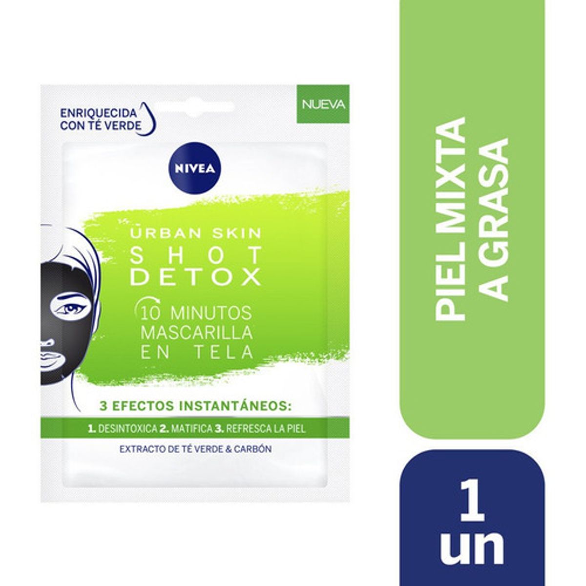 NIVEA - NIVEA FACE URBAN DETOX MASK PIEL MIXTA A GRASA X 1
